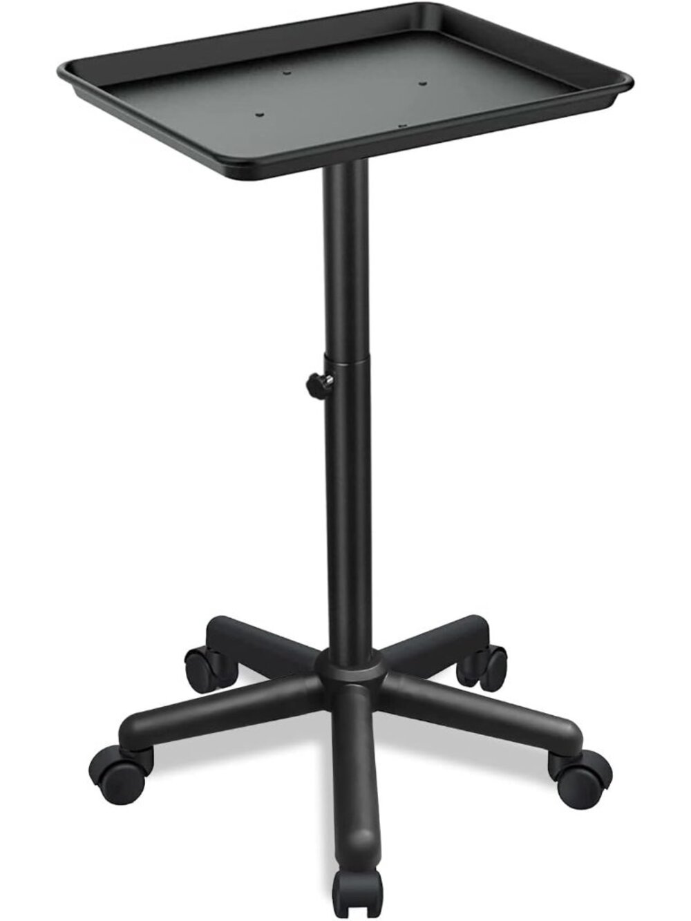 Salon Tray on Wheels, Salon Rolling Tray with Adjustable Height, Hair Stylist Tr